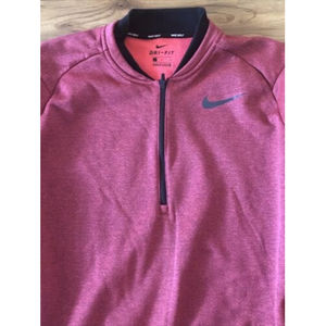 Nike Golf 1/4 Zip Top Dri-Fit Mens Size Large  Sunday Red Long Sleeve Pullover